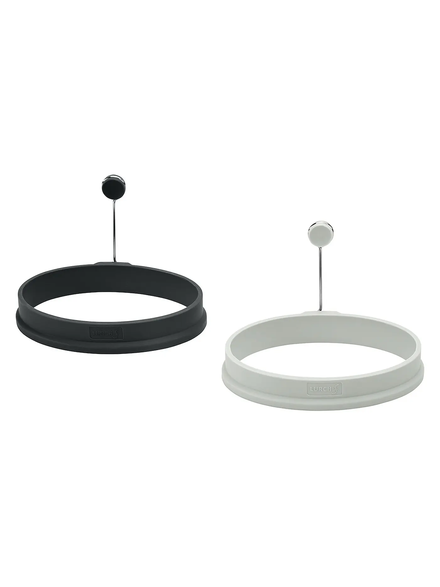 LURCH | Eiformer Rund 2er Set Silikon light-/iron grey | grau